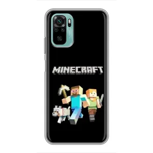 Чохол Майнкрафт на Xiaomi Redmi Note 10 (AlphaPrint) Minecraft (герої Minecraft)