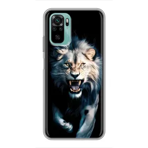 Чохол з картинкою 'Хижаки' для Xiaomi Redmi Note 10 (Лев у темряві)