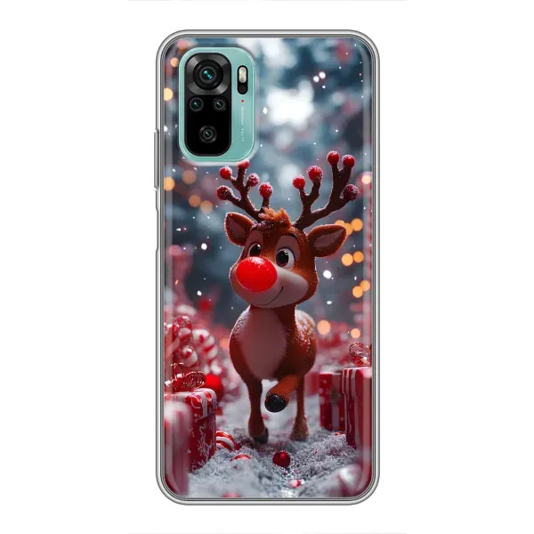 Чехол с принтом «Олень среди подарков» для Xiaomi Redmi Note 10