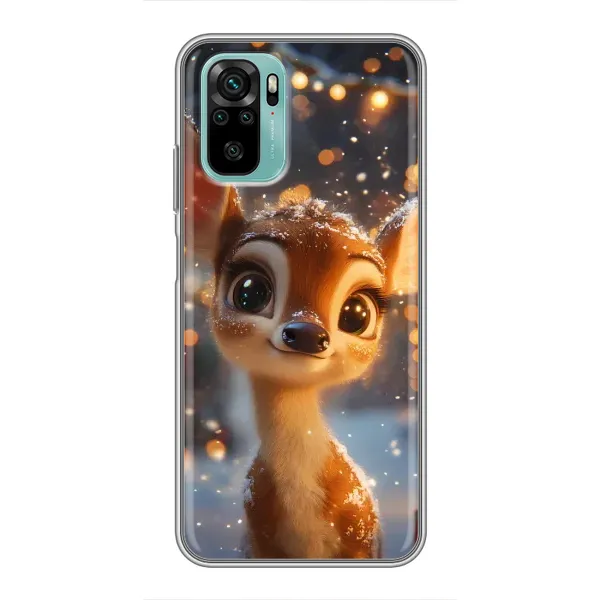 Чехол с принтом «Олененок среди гирлянд» для Xiaomi Redmi Note 10