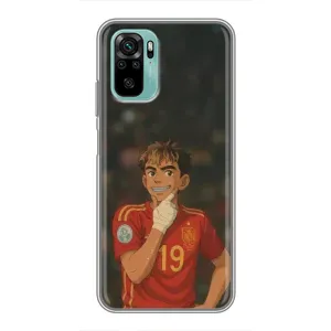 Чохол з футболістом Ламін Ямаль Xiaomi Redmi Note 10 (Ямаль аніме)