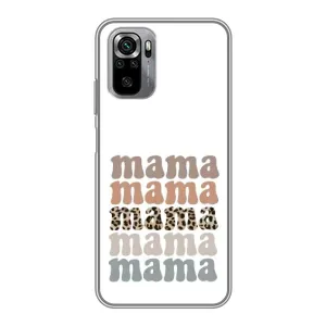 Чехол с принтом «Текстовый коллаж мама» для Xiaomi Redmi Note 10S