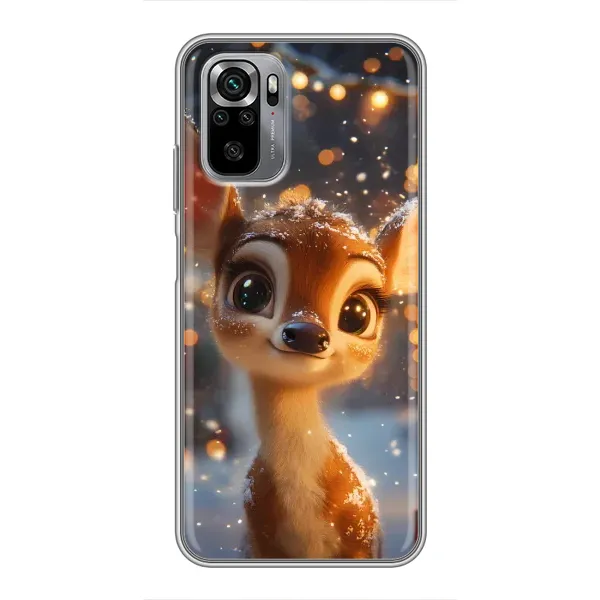 Чехол с принтом «Олененок среди гирлянд» для Xiaomi Redmi Note 10S Чехол с принтом «Олененок среди гирлянд» для Xiaomi Redmi Note 10S
