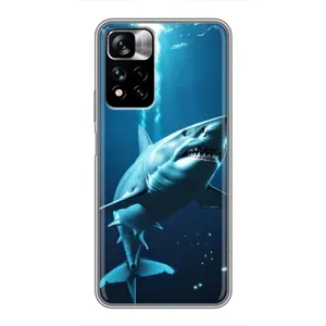 Чехол с картинкой «Хищники» для Xiaomi Redmi Note 11 Pro Plus (Акула под водой)