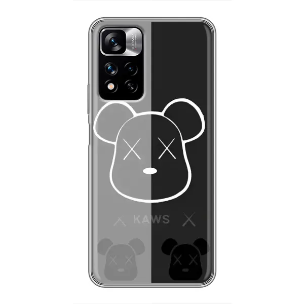Чехол с принтом «БеарБрик глаза» для Xiaomi Redmi Note 11 Pro Plus