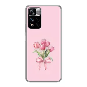 Чохол з розовим принтом для Xiaomi Redmi Note 11 Pro Plus (Букет квітів)