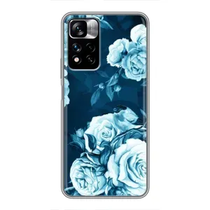 Чехлы (ART) Цветы на Xiaomi Redmi Note 11 Pro Plus (VPrint) (Голубые Бутоны)