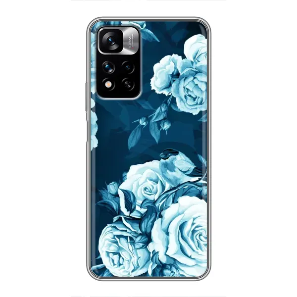 Чехол с принтом «Голубые Бутоны» для Xiaomi Redmi Note 11 Pro Plus Чехол с принтом «Голубые Бутоны» для Xiaomi Redmi Note 11 Pro Plus
