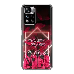 Чехол Гра в кальмара для Xiaomi Redmi Note 11 Pro Plus (Охранники Игра кальмара)