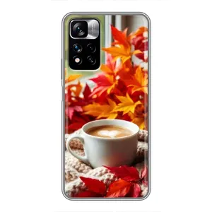 Чехол с уникальным дизайном «Осень с кофе» для Xiaomi Redmi Note 11 Pro Plus