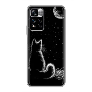Чехол с принтом для Xiaomi Redmi Note 11 Pro Plus (AlphaPrint) Модные коты