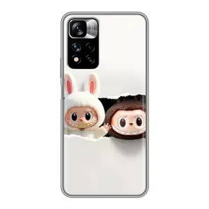 Чохол з принтом «Лабубу» для Xiaomi Redmi Note 11 Pro Plus