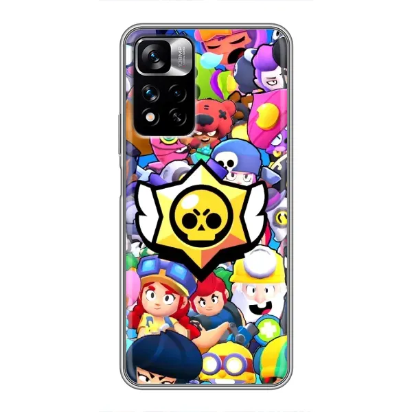 Чехол с принтом «Лого Brawl Stars» для Xiaomi Redmi Note 11 Pro Plus