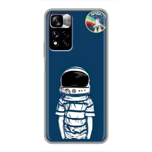 Чехол NASA для Xiaomi Redmi Note 11 Pro Plus (AlphaPrint) (Мальчик в шлеме)