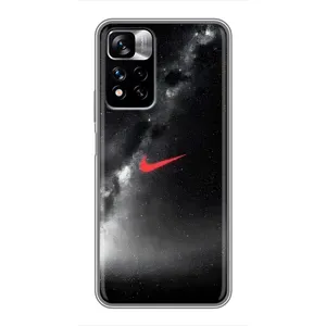 Чехол для Xiaomi Redmi Note 11 Pro Plus - с принтом Найк (AlphaPrint) (Найк красный)