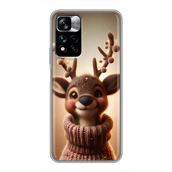 Чехол с принтом «Олень в свитере» для Xiaomi Redmi Note 11 Pro Plus Чехол с принтом «Олень в свитере» для Xiaomi Redmi Note 11 Pro Plus
