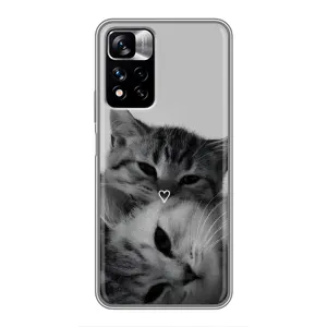 Чохол з принтом «Пара котів» для Xiaomi Redmi Note 11 Pro Plus