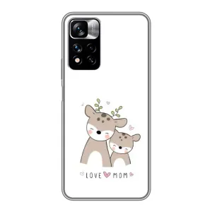 Чохол з принтом «Оленята мама і малюк» для Xiaomi Redmi Note 11 Pro Plus