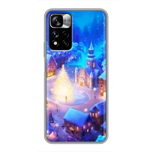 Рождественские Чехлы для Xiaomi Redmi Note 11 Pro Plus (VPrint) (Рождественский город)
