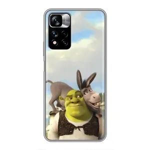 Чехол с мультфильмом Шрек на Xiaomi Redmi Note 11 Pro Plus (Шрек и Осел)