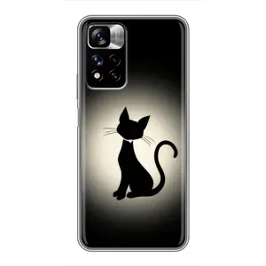 Чехол с принтом «Силуэт котика» для Xiaomi Redmi Note 11 Pro Plus