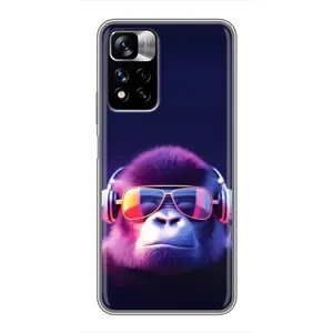 Чехол с принтом «Стильная обезьяна» для Xiaomi Redmi Note 11 Pro Plus