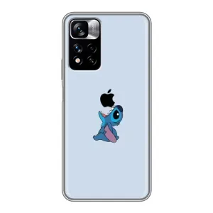 Чехол с принтом Стич на Xiaomi Redmi Note 11 Pro Plus (Stitch apple)