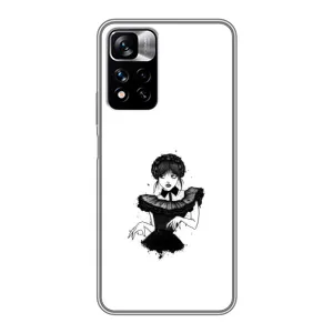 Чехлы Венсдей на Xiaomi Redmi Note 11 Pro Plus Уэнсдей (AlphaPrint) (танец Уэнздей)