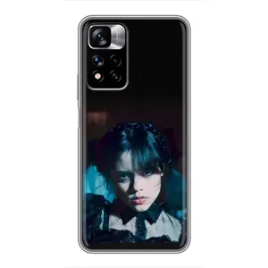 Чехлы Венсдей на Xiaomi Redmi Note 11 Pro Plus Уэнсдей (AlphaPrint) (взгляд Уэнздей)