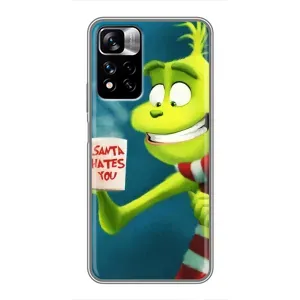 Рождественские Чехлы для Xiaomi Redmi Note 11 Pro Plus (VPrint) (Зеленый Гринч)