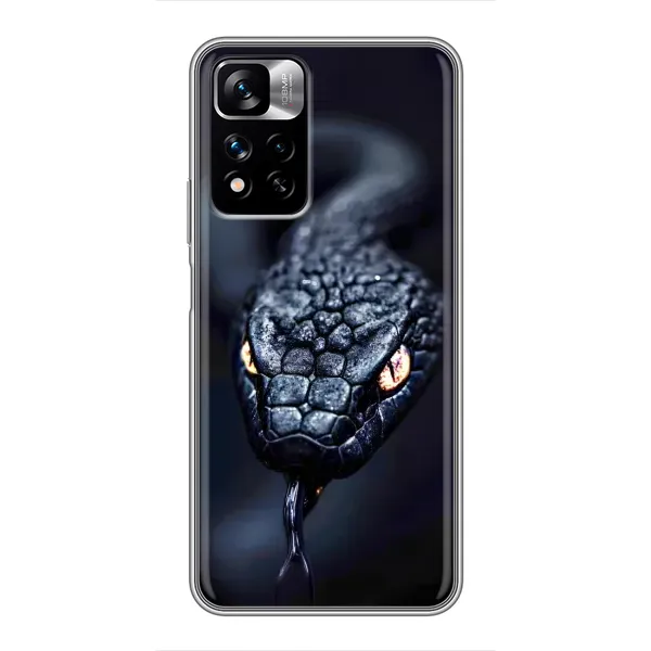 Чехол с принтом «Черная змея» для Xiaomi Redmi Note 11 Pro Plus Чехол с принтом «Черная змея» для Xiaomi Redmi Note 11 Pro Plus