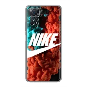 Чехол для Xiaomi Redmi Note 11 Pro - с принтом Найк (AlphaPrint) (Дымчатый найк)