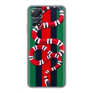 Чехлы ГУЧЧИ для Сяоми Редми Ноут 11 Про (AlphaPrint) (Gucci змия)