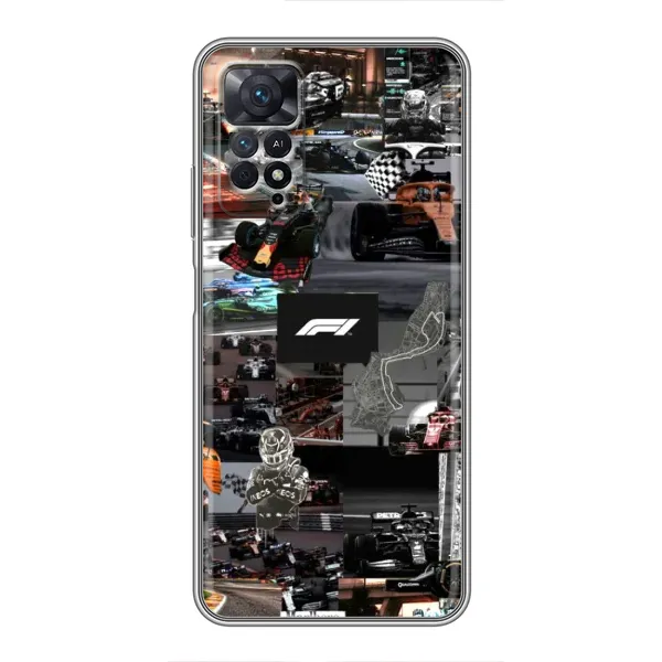 Чохол з принтом «Гоночний колаж Ф1» для Xiaomi Redmi Note 11 Pro