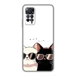 Чохол з малюнком кіт на Xiaomi Redmi Note 11 Pro (Коти в окулярах)