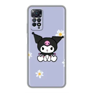 Чехол с кроликом Куроми на Xiaomi Redmi Note 11 Pro (Куроми в цветах)