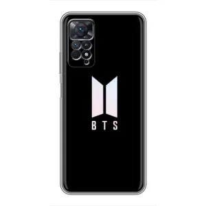 Чохол з принтом «Лого BTS» для Xiaomi Redmi Note 11 Pro