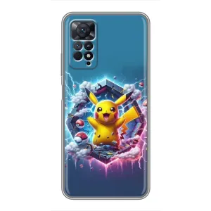 Чохол з Пікачу на Xiaomi Redmi Note 11 Pro (Лого Пікачу)