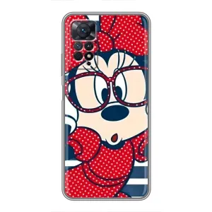 Эксклюзивный чехол для Xiaomi Redmi Note 11 Pro (AlphaPrint - Мультяшные) (Маус в очках)