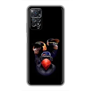 Чохол з принтом «Три мавпи» для Xiaomi Redmi Note 11 Pro
