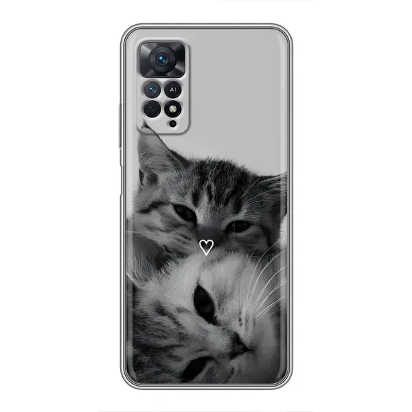Чохол з принтом «Пара котів» для Xiaomi Redmi Note 11 Pro