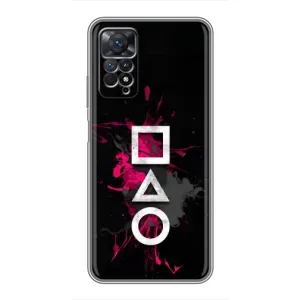 Чохол Гра в кальмара для Xiaomi Redmi Note 11 Pro (Символи Гра кальмара)