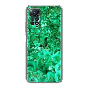 Мраморний чехол на Xiaomi Redmi Note 11 Pro (VPrint) (Салатовий Мрамор)