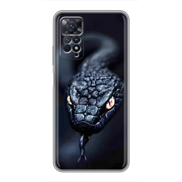 Чохол з принтом «Чорна змія» для Xiaomi Redmi Note 11 Pro