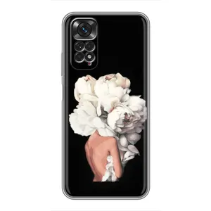 Чехлы (ART) Цветы на Xiaomi Redmi Note 11 / 11s (VPrint) (Белые цветы)