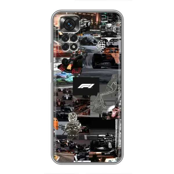 Чохол з принтом «Гоночний колаж Ф1» для Xiaomi Redmi Note 11 / 11s