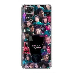Чохол Гра в кальмара для Xiaomi Redmi Note 11 / 11s (Колаж Гра кальмара)