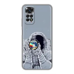 Чехол NASA для Xiaomi Redmi Note 11 / 11s (AlphaPrint) (Космонавт фото)