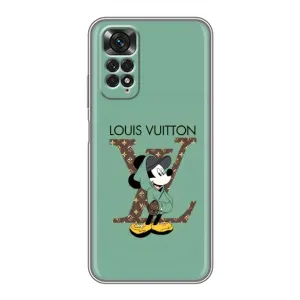 Чехлы Луи Витон для Xiaomi Redmi Note 11 / 11s (AlphaPrint - LOUIS VUITTON) (Микки Маус LV)