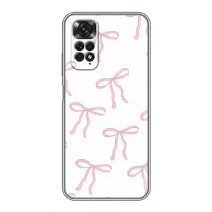 Чохол з бантиками на Xiaomi Redmi Note 11 / 11s (Рожеві бантики)